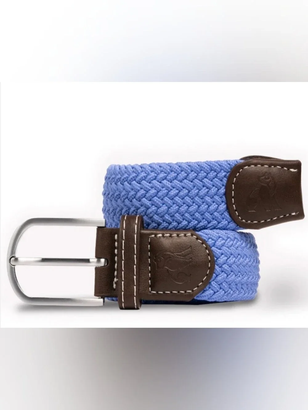 Swole Panda Men's Woven Belt - Sky Blue, Medium 30